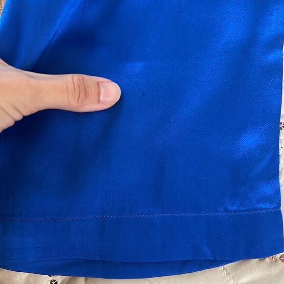 YFB Young Fabulous & Broke Satin Cargo Pants NEW Size Small in Royal Blue - Picture 8 of 8